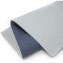 Leather Desk Pad 32'' x 17'', Vine Creations Office Desk Mat Waterproof Dark Blue/Gray, Smooth PU Leather Mouse Pad Writing Surface, Top of Desks Protector, Dual-Sided Blotter Accessories Decor