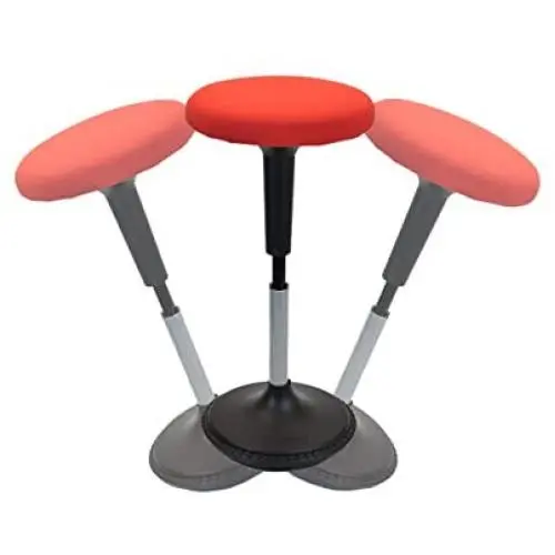 WOBBLE STOOL Standing Desk Balance Chair for Active Sitting. Tall ergonomic adjustable height swiveling leaning perch perching ergonomic sit stand high computer chair swivels 360 for adults kids