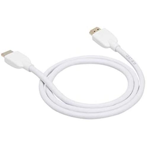 Amazon Basics High Speed 1.4B HDMI Cable - Supports Ethernet, Full HD 3D, 4K HDR and ARC (4K@60Hz, 18Gbps) - 3 Foot, White