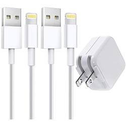 [Apple MFi Certified] iPad Charger, Stuffcool 2.4A 12W USB Wall Charger with Foldable Plug & 2 Pack 6FT Lightning Cable Fast Charging Data Sync Transfer Compatible with iPhone 12/11/XS/XR/X 8 7 6/iPad