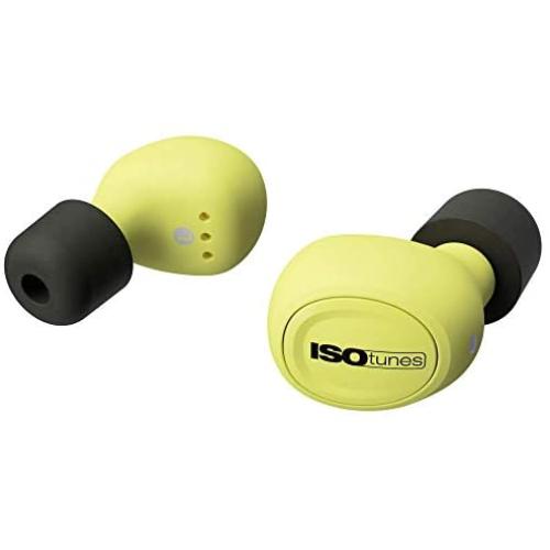 ISOtunes FREE True Wireless Earplug Earbuds, 22 dB Noise Reduction Rating, 21 Hour Battery, Noise Cancelling Mic, OSHA Compliant Bluetooth Hearing Protector (Safety Yellow)
