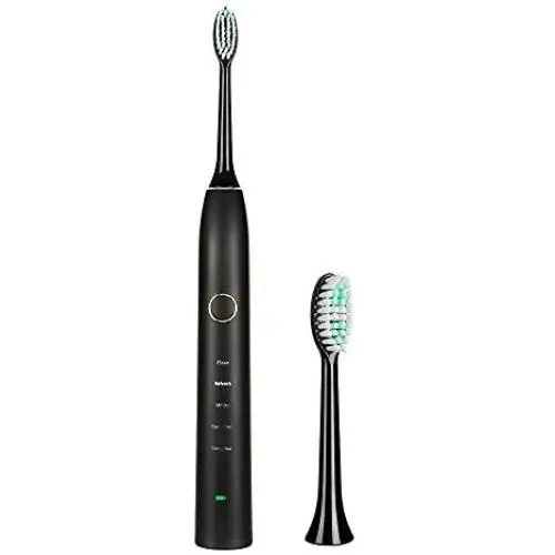 Sonic Electric Toothbrush for Adults and Teens 5 Modes with 2 Mins Build in Timer 6 Hours Charge 100 Day Use Electric Travel & Portable Toothbrush with 2 Brush Heads