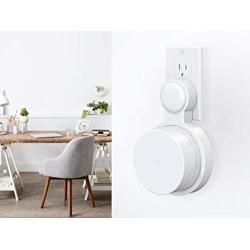 Pefecon Outlet Wall Mount for Google WiFi [2020 Model], No Messy Wires | Space Saving | Easily Be Moved Outlet Mount for Google Mesh WiFi Router, Best Design for Winding Power Cord (3 Pack)