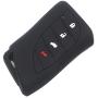 Ezzy Auto A Pair Black Silicone Rubber Key Fob Case Key Cover Key Jacket Skin Protector fit for UX NX RX GX LX is ES GS LS