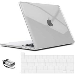 IBENZER MacBook Pro 16 Inch Case A2141 Release 2020 2019, Hard Shell Case with Keyboard Cover & Type C Adapter for Apple Mac Pro 16’’ with Touch Bar and Touch ID, Crystal Clear, T16CYCL+1TC