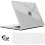 IBENZER MacBook Pro 16 Inch Case A2141 Release 2020 2019, Hard Shell Case with Keyboard Cover & Type C Adapter for Apple Mac Pro 16’’ with Touch Bar and Touch ID, Crystal Clear, T16CYCL+1TC