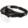 Carson Optical Pro Series MagniVisor Deluxe Head-Worn LED Lighted Magnifier with 4 Different Lenses (1.5X, 2X, 2.5X, 3X) (CP-60), Black, 4-Inch