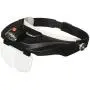 Carson Optical Pro Series MagniVisor Deluxe Head-Worn LED Lighted Magnifier with 4 Different Lenses (1.5X, 2X, 2.5X, 3X) (CP-60), Black, 4-Inch