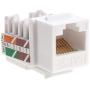 Cat5e Ethernet RJ-45 Keystone Jack Cat5 Punch-Down Network White - Choose a Pack of 5/10/20/30/50 (10)