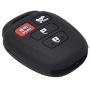LemSa 2pcs Silicone 4 Button Smart Key Fob Cover Remote Keyless Entry Bag Compatible with Toyota Camry Avalon Corolla RAV4 Highlander Venza HYQ12BDM, Black Blue