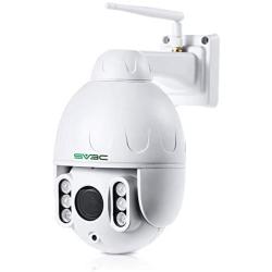 SV3C 1080P PTZ WiFi Camera Outdoor Wireless, 360° Pan Tilt 5X Optical Zoom Camera, IP66 Waterproof Metal Housing, Long 197ft Auto Night Vision, Humanoid Detect, Two Way Audio, 128GB SD Card Storage