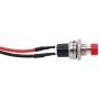 Twidec/10Pcs 1A 250V AC 2 Pins SPST Black + Red Normal Open Mini Momentary Push Button Switch with Pre-soldered Wires PBS-110-XBKR