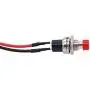 Twidec/10Pcs 1A 250V AC 2 Pins SPST Black + Red Normal Open Mini Momentary Push Button Switch with Pre-soldered Wires PBS-110-XBKR