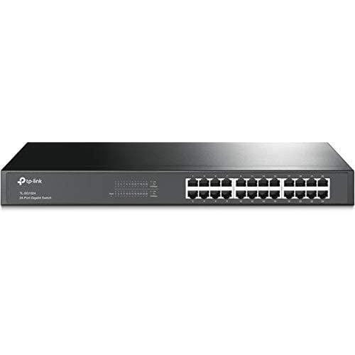 TP-Link 24 Port Gigabit Ethernet Switch | Plug and Play | Sturdy Metal w/Shielded Ports | Rackmount | Fanless | Limited Lifetime Protection | Unmanaged (TL-SG1024)