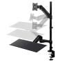 Monoprice Articulating Gas Spring Sit Stand Monitor and Keyboard Riser Desk Mount - Black, 26 Inch Table Top Workstation | Easy to Use, Compatible with Most Desks