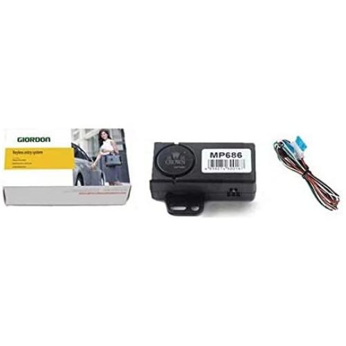 Smart Phone/Remote Key Double Control PKE Car Alarm System Passive Keyless Entry Remote Engine Start One Key Push Start Stop Button Shock Sensor Alarm (No Remote Start Only Lock/Unlock The Car)