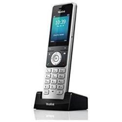 Yealink W60P Cordless DECT IP Phone and Base Station, 2.4-Inch Color Display. 10/100 Ethernet, 802.3af PoE, Power Adapter Included