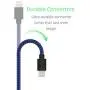 TalkWorks iPhone Charger Lightning Cable 6 ft Long Braided Heavy Duty Cord MFI Certified for Apple iPhone 12, 12 Pro/Max, 12 Mini, 11, 11 Pro/Max, XR, XS/Max, X, 8, 7, 6, 5, SE, iPad - Black/Blue TalkWorks iPhone Charger Lightning Cable 6 ft Long Braided Heavy Duty Cord MFI Certified for Apple iPhone 12, 12 Pro/Max, 12 Mini, 11, 11 Pro/Max, XR, XS/Max, X, 8, 7, 6, 5, SE, iPad - Black/Blue