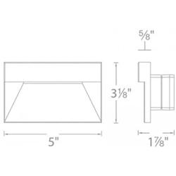 WAC Lighting WL-LED140-C-WT LED Horizontal Ledge Step and Wall Light 120V 3000K, White