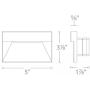 WAC Lighting WL-LED140-C-WT LED Horizontal Ledge Step and Wall Light 120V 3000K, White