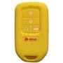 Yellow Silicone Key Cover Case Holder Chain Bag Key Fob Case Cover fit for 2015 2016 2017 Honda Civic Accord Pilot CR-V