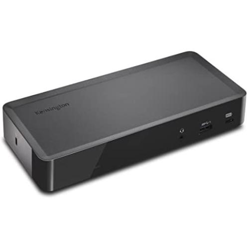 Kensington SD4700P USB-C or USB-A - 60W PD - Dual Display Docking Station with Power Delivery for Windows PCs, Surface Pro, Surface Laptops, and MacBooks - TAA Compliant (K38240NA)