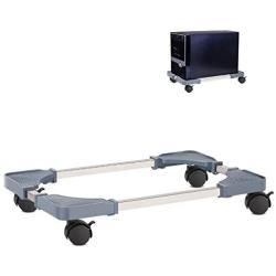 Liitrton Mobile CPU Stand Adjustable Computer Tower Stand with 4 Caster Wheels Fits Most PC (Gray)