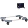 Liitrton Mobile CPU Stand Adjustable Computer Tower Stand with 4 Caster Wheels Fits Most PC (Gray)