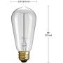 Globe Electric 01321, E26 Standard Base, 220 Lumens 60W Vintage Edison S60 Squirrel Cage Incandescent Filament Light Bulb, 1 Pack