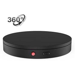 Yuanj Rotating Display Turntable, 3D Photo Display Rotating Turntable 360 Degree Cake Photography Stand Base 55 pounds Load,Clockwise and anticlockwise-Black