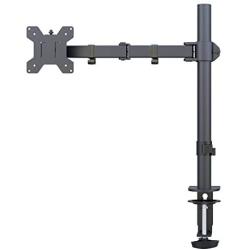 Suptek Fully Adjustable Single Monitor Stand Mount Fits One Screen 13-32 inch 22lbs for Monitor Computer Screen 13 15 17 19 20 22 23 24 26 27 30 32 inch VESA 75 100 (MD9421)