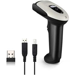 Wireless CCD Barcode Scanner, Evnvn 3-in-1 Bluetooth Bar Code Reader with 1200mAh Battery, 2.4GHz 100m Transmission and CCD Image Scanning for Retail Store, Warehouse and Library