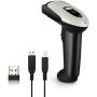 Wireless CCD Barcode Scanner, Evnvn 3-in-1 Bluetooth Bar Code Reader with 1200mAh Battery, 2.4GHz 100m Transmission and CCD Image Scanning for Retail Store, Warehouse and Library