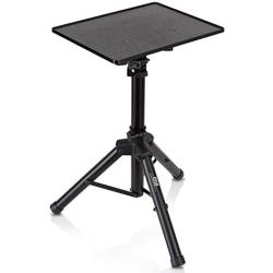 Universal Laptop Projector Tripod Stand - Computer, Book, DJ Equipment Holder Mount Height Adjustable Up to 35 Inches w/ 14 x 11 Plate Size - Perfect for Stage or Studio Use - PylePro PLPTS2