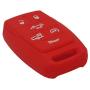 WEIBISS 2 Pack 6 Buttons Silicone Remote Key Fob Cover Protector Case Holder Skin Jacket for Dodge 2019 2020 2021 Ram 1500 Laramie Longhorn, Red Blue