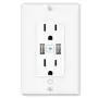 Smart Outlet with 2 USB Ports,Lumary Smart Outlet in Wall Works with Alexa & Google Assistant,15 Amp No Hub Required,ETL & FCC Certified(1 Pack).