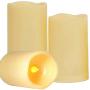 Outdoor Weatherproof Flameless Candles with Timer – SWEETIME Battery Operated Candles with Flickering Flame, Led Electronic Candles for Party Decor.