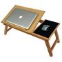 Space Saver Solid Wood Laptop Bed Tray Multiuse Laptop Table Desk W/built-in Mouse Pad Supports up to 18.4'' Screen - New Improved Model