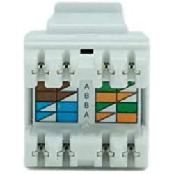 Legrand - OnQ WP3476WH Cat6 RJ45 Quick Connect Keystone Insert with 110 Punch-Down, Pack of 1, White