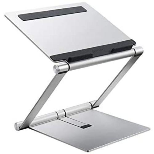 llano Laptop Stand, Aluminum Built Adjustable/Folding Storage Stand for Laptop (10-15.6 inch) for All Laptop, Silver Color