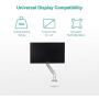 EleTab Single Monitor Arm Stand Full Motion Height Adjustable Monitor Desk Mount Fits for Computer Screen 13 to 34 inches, Hold up to 19.8 lbs