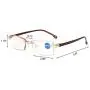 KoKoBin Blue Light Blocking Men - 2 Pair Computer Reading Glasses Rimless Readers Lightweight Anti Eyestrain, 2.50 Strength
