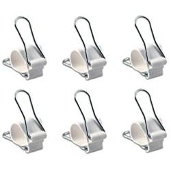 GadgetKlip Single Size Pack: Universal Cable and Cord Organizing Clip for Managing Cords, Plants, Cables, Wires, Home, Offices, Garden, Work Areas Both Indoors/Outdoors, 6-Pack, Small, White