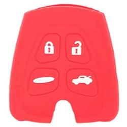 SEGADEN Silicone Cover Protector Case Holder Skin Jacket Compatible with SAAB 9-3 9-5 4 Button Remote Key Fob CV2760 Red