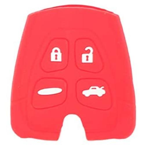 SEGADEN Silicone Cover Protector Case Holder Skin Jacket Compatible with SAAB 9-3 9-5 4 Button Remote Key Fob CV2760 Red