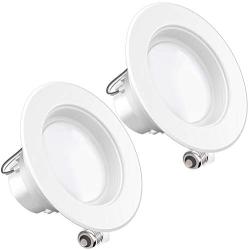 Sunco Lighting 2 Pack 4 Inch LED Recessed Downlight, Baffle Trim, Dimmable, 11W=60W, 5000K Daylight, 660 LM, Damp Rated, Simple Retrofit Installation - UL + Energy Star