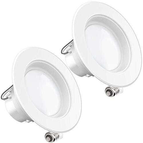 Sunco Lighting 2 Pack 4 Inch LED Recessed Downlight, Baffle Trim, Dimmable, 11W=60W, 2700K Soft White, 660 LM, Damp Rated, Simple Retrofit Installation - UL + Energy Star