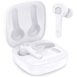 Wireless Earbuds, Upgraded Boltune Bluetooth V5.2 in-Ear Stereo Wireless Headphones USB-C Quick Charge Bluetooth Earbuds IPX8 40Hours Play Time-White