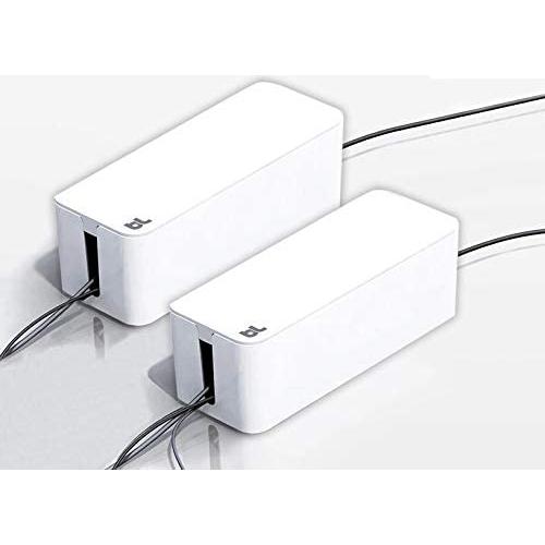 Bluelounge CableBox Cable and Cord Management System - (White) - Pack of 2