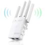 WiFi Range Extender 1200 Mbps,2.4 & 5GHz Dual Band Network，Signal Booster with WPS Button for WiFi Internet Connection , 2 LAN/Ethernet, Wireless Repeater Coverage to 3000sq.ft & 32 Devices